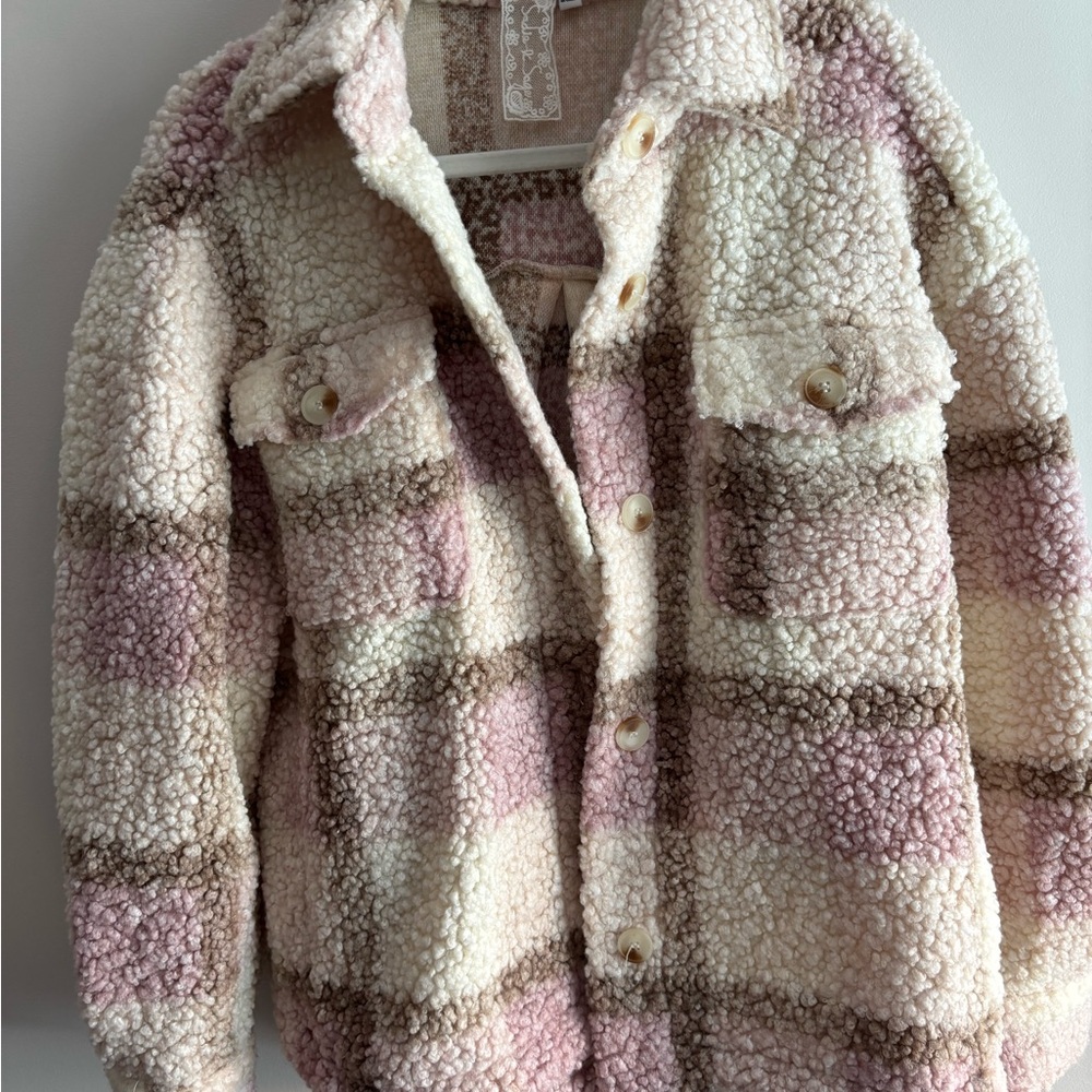 Cozy Pink and Cream Kids Jacket
